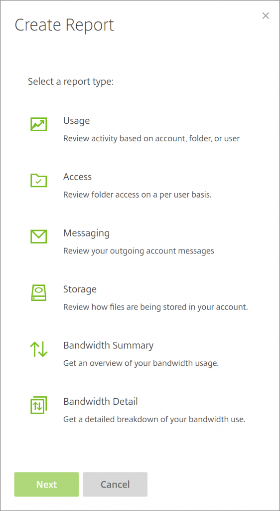 KissFile - Citrix ShareFile - Report